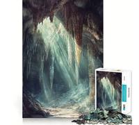 Grotte Mystique aux Rayons de lumière Puzzle Difficile de 1000 pièces pour Adultes Think Toy Paisible et Amusant Découpe Nette Pièce d'art de qualité (38x52cm)