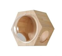 Grotte pour Chat, Capsule Spatiale Hexagonale en Bois pour Chat | Suspendu, Cabane pour Chat, Robuste, , Salon