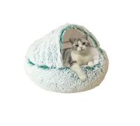 Grotte pour chat - Lavable - Tente pour animal domestique - Chaud et confortable - Cachette semi-fermée avec fond antidérapant pour petits chiens (50 x 50 x 20 cm, vert)