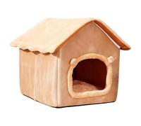 Grotte pour chat - Lit pliable à capuche pour animal domestique, nid doux et chaud | Zone de couchage pour chat et chiot de petite et moyenne taille | Abri pour appartement, chambre à coucher, salon