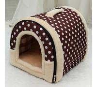 Grotte pour chat, maison d'intérieur avec coussin chaud, niche pliable et antidérapante pour animaux de compagnie, chiot, chaton, lapin - Tente portable de taille moyenne (37 x 32 x 30 cm, Style 6)