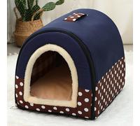 Grotte pour chat, maison d'intérieur avec coussin chaud, niche pliable et antidérapante pour animaux de compagnie, chiot, chaton, lapin - Tente portable de taille moyenne (37 x 32 x 30 cm, Style 10)