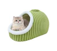 Grotte pour Chats d'intérieur, lit pour Chats d'intérieur,Maison pour Chat de Compagnie | Lit pour Chat en Forme de Pantoufle, Grotte Chaude pour lit de, Maison de caverne Couverte et fermée pour cha