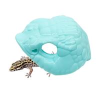 Grotte pour Dragon Barbu - Décoration d'Aquarium en Forme de Tête de Serpent - Maison Tortue Cachette Lézard | Convient Aux Petites Et Moyennes Tailles Araignée Iguane Tortue Gecko Léopard