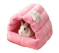 Grotte pour hamsters - Peluche taille M 5,9 pouces 15 cm, cabane de cachette rembourrée en coton doux PP chaud, maison d'hiver lavable, confortable et respirant, accessoire pour petits Ani