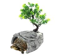 Grotte Pour Reptiles - Abri Sous Roche En Résine | Décor D’habitat D’amphibien De Reptile | Lézard Serpent Tortue Se Prélasser Terrarium Fish Tank Habitat Accessoire | Abri Polyvalent Pour Les Amphibi
