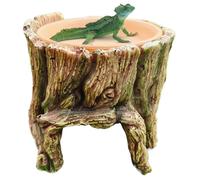 Grotte Pour Reptiles Avec Bac À Eau | Bols en Argile à Humidité Ajustable pour Décor de Terrarium,Bol d'Eau pour Grenouilles et Zone d'Alimentation,Pour Serpents Lézards Geckos Tortues Grenouilles Ter