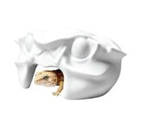 Grotte pour Reptiles - Peau Blanche Imperméable en Forme De Crabe | Décor D | Matériau PET-G, Conception Étanche Et Sûre; Fournit Une Retraite De Cachette Naturelle ; Idéal Pour Le Crabe Ermite Caméléon