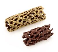 Grotte-Refuge pour Crevettes Decoration Aquarium, 2 Pièces Rouge et Jaune, Décoration pour Aquarium en Résine pour Poissons et Crevettes dans Un Aquascape Nature