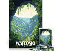 Grottes de Waitomo, Nouvelle-Zélande Puzzle de 1000 pièces pour Adultes Favorise la Concentration, la Pleine Conscience et l'évasion Un Cadeau Symbolique (50x75cm)