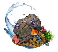 Grottes et peaux d'aquarium, abri en résine pour crevettes, grotte décorative pour aquarium, design réaliste de tonneau de vin, idéal pour cacher les taches, se reposer les crevettes, décoration de