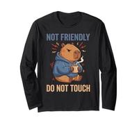 Grouchy Capybara Not Friendly Do Not Touch Drôle Introverti Manche Longue
