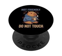 Grouchy Capybara Not Friendly Do Not Touch Drôle Introverti PopSockets PopGrip Adhésif