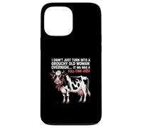 Grouchy Old Woman Cow Full Time Job Funny Tee Coque pour iPhone 13 Pro Max