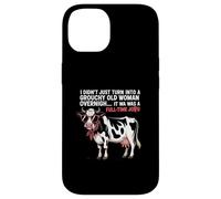 Grouchy Old Woman Cow Full Time Job Funny Tee Coque pour iPhone 14