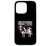 Grouchy Old Woman Cow Full Time Job Funny Tee Coque pour iPhone 15 Pro Max