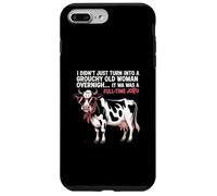 Grouchy Old Woman Cow Full Time Job Funny Tee Coque pour iPhone 7 Plus/8 Plus