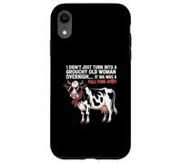 Grouchy Old Woman Cow Full Time Job Funny Tee Coque pour iPhone XR