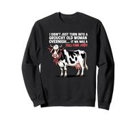 Grouchy Old Woman Cow Full Time Job Funny Tee Sweatshirt