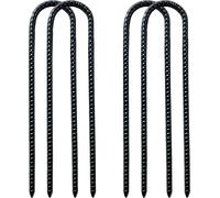 Ground Anchors U-Shaped Fixing Pegs Galvanised Steel Tent Pegs Ground Stakes For Trampoline Camping And Garden 4 Pack 12 Inches
