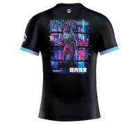 Ground Game Rashguard BJJ MMA T-shirt de compression à manches courtes pour homme, Cyber Samurai, M