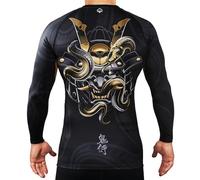 Ground Game Rashguard BJJ MMA T-shirt de compression à manches longues pour homme, Oni Samurai, M