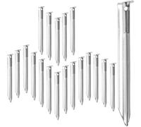 Ground Pegs, Pegs, Pack Of 20, With Holes, Camping, 18 Cm Long, Tent, Steel, Silver