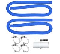 Ground Pool Hose, 39-Inch Flexible Tube, 4 Clamp Connectors, Strong Water Transfer Line, Easy Manual Vacuum Setup, for Pool Spa Waterfall Cleaning Use, 39.37x1.26x1.26 Inches