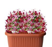 Ground Stakes Artificial Flowers - 2 Pieces Plant Garden Ornament, Waterproof Flowers with Natural Looking Petals, Silk Floral Arrangement with Realistic Greenery, Decorative Ornament for Garden Lawn