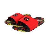 Ground Up Deadpool Claquette de football pour homme, garçon, Noir/Rouge, 43 EU