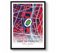 GroundDesigns Carte du stade de Paris Saint-Germain - Sans cadre - Format A3 - PSG