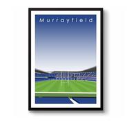 GroundDesigns MURRAYFIELD SCOTLAND Affiche A3 sans cadre Motif rugby Union des Six Nations