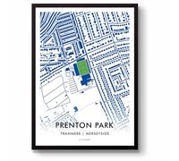 GroundDesigns Transmere Rovers Carte du stade de PRENTON PARK Impression A3 TRFC
