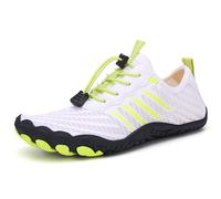 Grounded Footwear for Women Men, Grounding Shoes with Copper, Unisex Lightweight Barefoot Shoes,Breathable Non-Slip(White,46 EU)