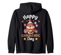 Groundhog Day 2025 Happy Ground Hog Homme, Femme, Enfants Marmotte Sweat à Capuche