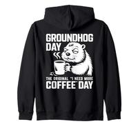 Groundhog Day L'original J'ai besoin de plus de café Sweat à Capuche
