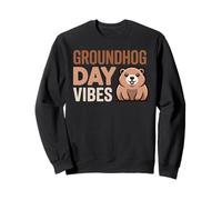 Groundhog Day Vibes Mignon Dessin animé marmotte Sweatshirt
