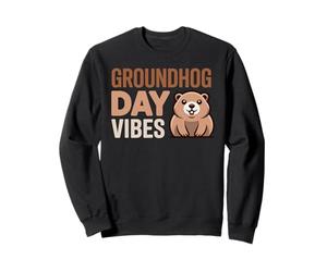 Groundhog Day Vibes Mignon Dessin animé marmotte Sweatshirt