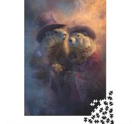 Groundhog Puzzle À 1000 Morceaux Papier Épais Cochon Magique Puzzle Familial Parents-Enfants Activité Lien Familial Compatible Plateau Loisirs Maison 52x38cm/1000pcs