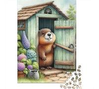 Groundhog Set De 1000 Pièces Papier Recy roundhog dans Le puits en Bois Puzzle Adulte Amateurs Puzzle Adultes Casse-tête Engageant Loisirs À La Maison 38x26cm/1000pcs