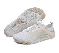Grounding Shoes with Copper, Barefoot Shoes for Women Men, Hike Footwear Waterproof Trail Running (White,40)