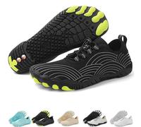 Grounding Shoes with Copper for Men Women, Waterproof Non-Slip Barefoot Hiking & Outdoor Shoes, Quick-Dry, Wide Toe, Orthopedic Comfort for Travel, Beach, & Trail Running (H01-Black,41)