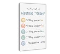 Grounding Technique, Anxiety Grounding Poster, Calm Down Corner, Calm Down Corner, Calm Classroom, School Psychology Poster Toile Art Mural Print Picture Peintures pour Décoration de Salon Chambre 61