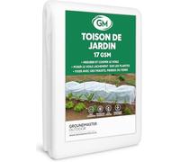 GroundMaster Toison non-tissée de jardin perméable à l'eau 1,5 x 10 m / 17 g/m² - Protection contre le gel pour plate-bandes surélevées et plantes - Filet de protection des plantes respirant et