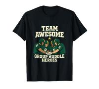 Group Huddle Heroes Équipement d'équipe de Football Vert doré T-Shirt