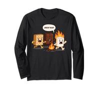 Group Hug Marshmallow Campfire Smores Camping Lover Manche Longue