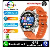 Group Montre Intelligente Amoled Pour Homme,Tracker D'Activité,Ip68,Étanche,Appel Bluetooth,Huawei,Xiaomi,Batterie 2024 Mah,Nouveau,450.Orange.