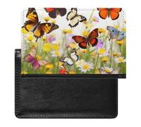 Group of Butterflies Étui de protection pour passeport avec blocage RFID, porte-carte d'identité, portefeuille de voyage sécurisé pour passeport, tickets, cartes de crédit, style, taille unique, Style