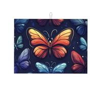 Group of Butterflies Grand tapis égouttoir en microfibre réutilisable lavable pour accessoire de cuisine 45,7 x 61 cm