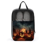 Group of Pumpkins Sac à chaussures d'Halloween pour voyage usage quotidien Sac de rangement anti-poussière Pochette de rangement pour chaussures de golf